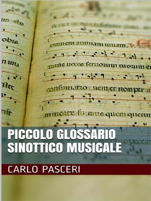 cover image of Piccolo Glossario Sinottico Musicale